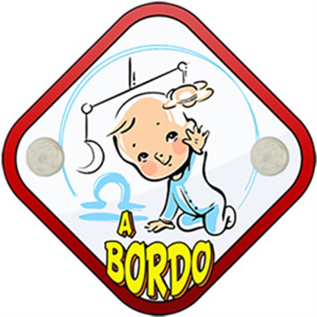 Placa bebé a bordo signo Libra