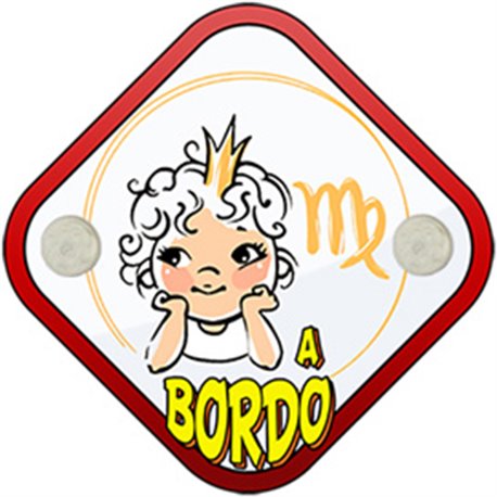 Placa bebé a bordo signo Virgo