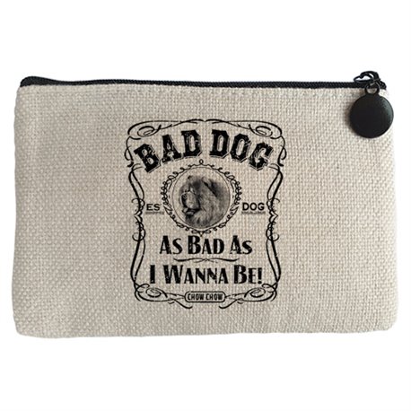 Monedero frase perro raza Chow Chow Bad dog as bad as I wanna be