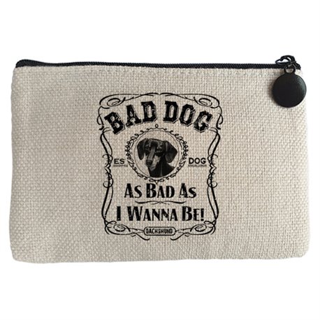 Monedero frase perro raza Dachshund Bad dog as bad as I wanna be