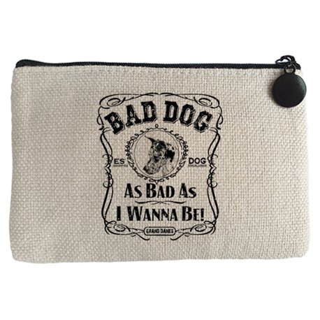 Monedero frase perro raza Grand Danes Bad dog as bad as I wanna be