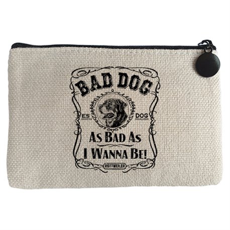 Monedero frase perro raza Rottweiler Bad dog as bad as I wanna be