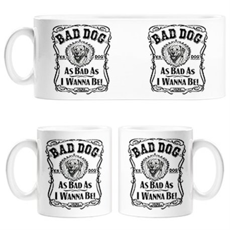 Taza frase perro raza Golden Retriever corredor Bad dog as bad as I wanna be