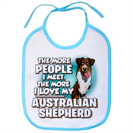 Babero I love my Australian Shepherd raza perro