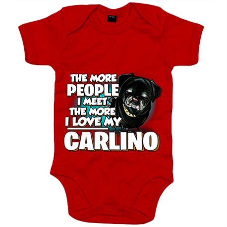 Body bebé I love my Carlino Black raza perro