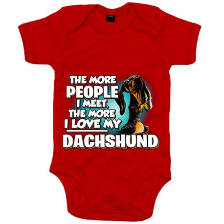 Body bebé I love my Dachshund raza perro