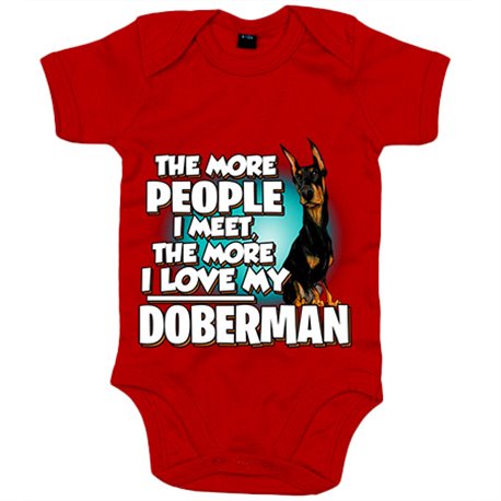 Body bebé I love my Doberman raza perro