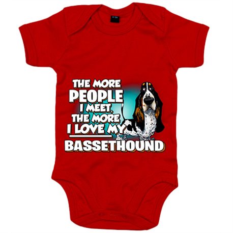Body bebé I love my dog Bassethound raza perro