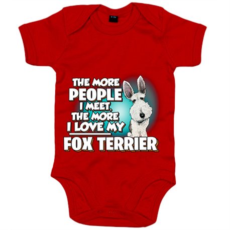 Body bebé I love my Fox Terrier raza perro
