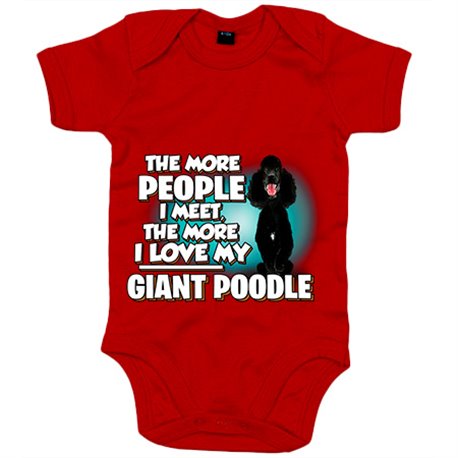 Body bebé I love my Giant Poodle raza perro