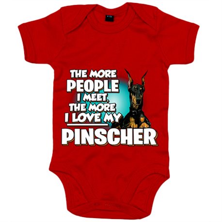Body bebé I love my Pinscher mascota raza perro