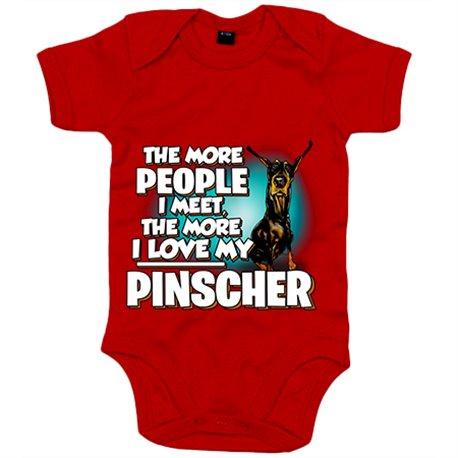 Body bebé I love my Pinscher raza perro