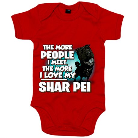 Body bebé I love my Shar Pei Black raza perro