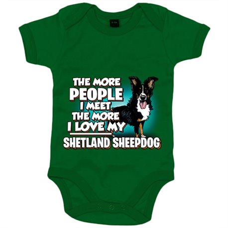 Body bebé I love my Shetland Sheepdog raza perro