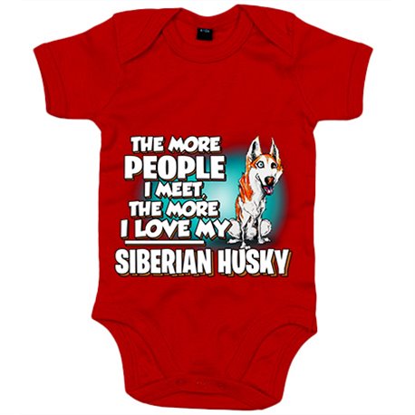 Body bebé I love my Siberian Husky raza perro