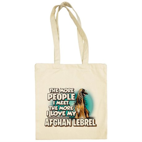Bolsa de tela I love my Afghan Lebrel raza perro