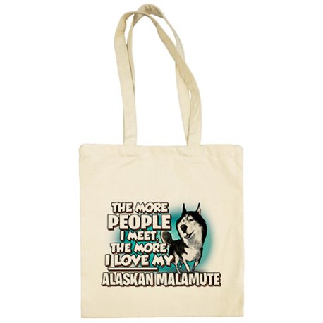 Bolsa de tela I love my Alaskan Malamute raza perro