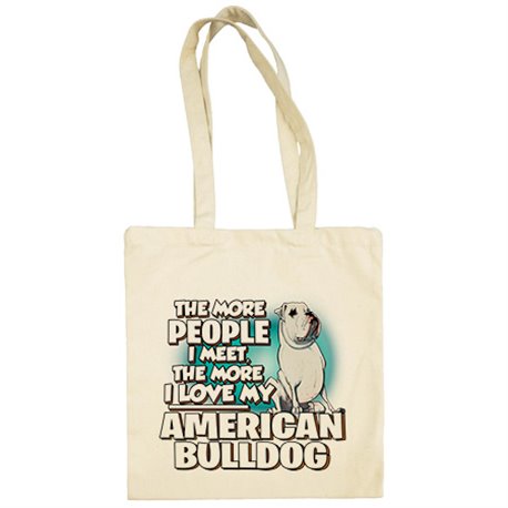 Bolsa de tela I love my American Bulldog raza perro