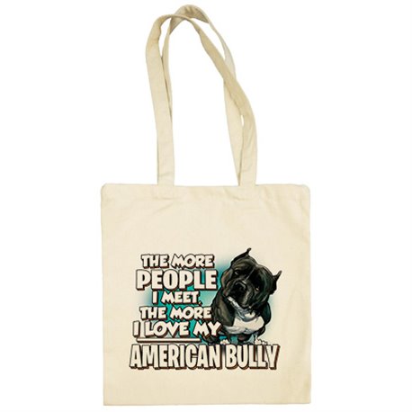 Bolsa de tela I love my American Bully raza perro