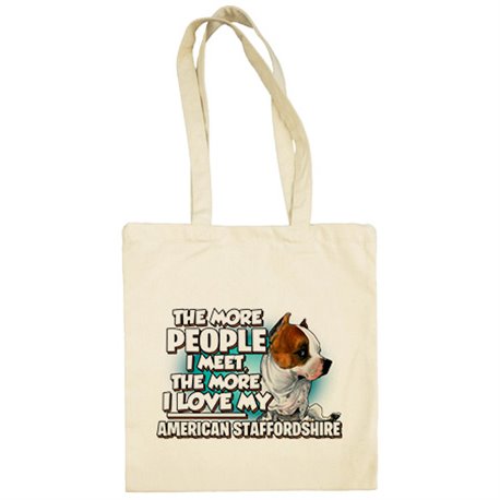 Bolsa de tela I love my American Staffordshire raza perro