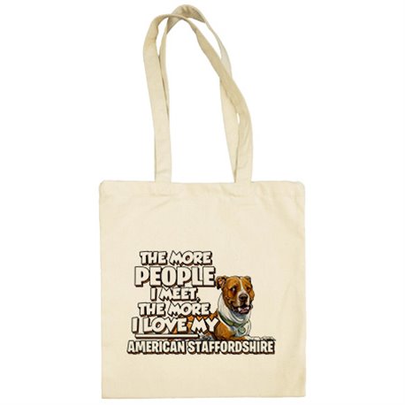 Bolsa de tela I love my American Staffordshire Terrier raza perro