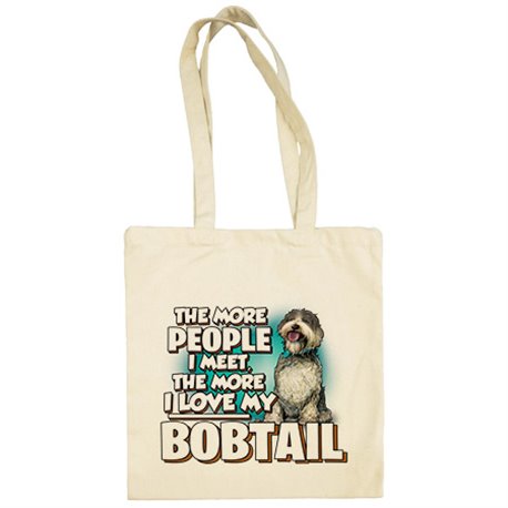 Bolsa de tela I love my Bobtail raza perro