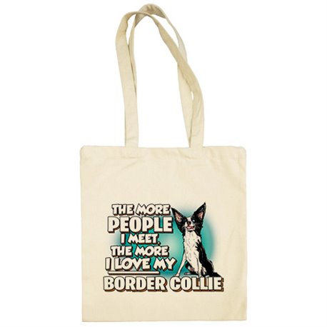 Bolsa de tela I love my Border Collie raza perro