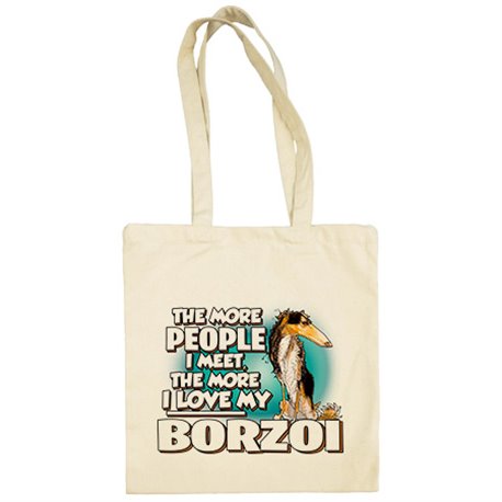 Bolsa de tela I love my Borzoi raza perro