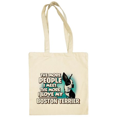 Bolsa de tela I love my Boston Terrier raza perro