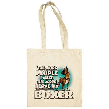 Bolsa de tela I love my Boxer raza perro