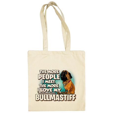 Bolsa de tela I love my Bullmastiff raza perro