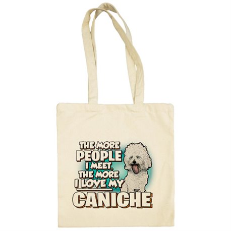 Bolsa de tela I love my Caniche raza perro