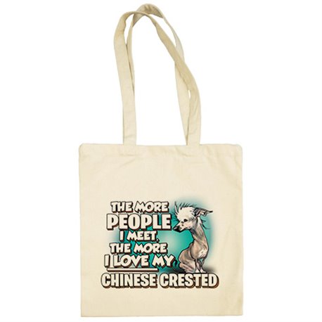 Bolsa de tela I love my Chinese Crested raza perro
