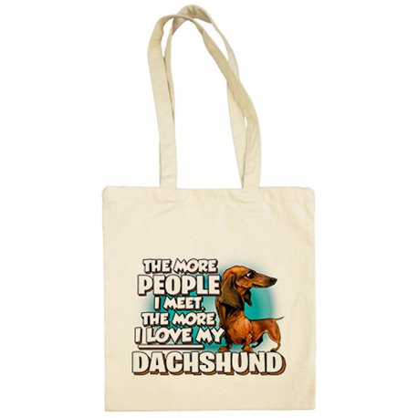 Bolsa de tela I love my Dachshund mascota raza perro