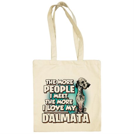 Bolsa de tela I love my Dalmata raza perro