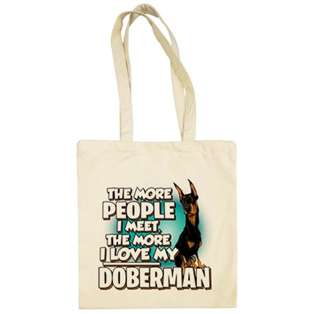 Bolsa de tela I love my Doberman raza perro