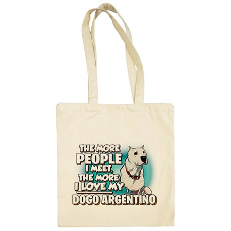 Bolsa de tela I love my Dogo Argentino raza perro