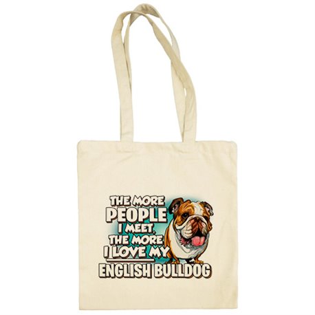 Bolsa de tela I love my English Bulldog mascota raza perro