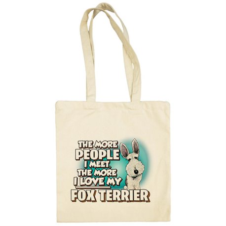 Bolsa de tela I love my Fox Terrier raza perro