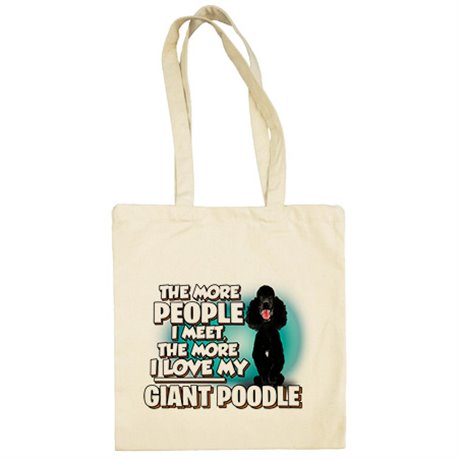 Bolsa de tela I love my Giant Poodle raza perro