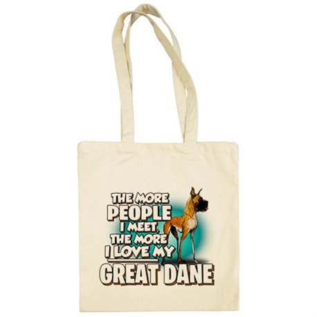 Bolsa de tela I love my Great Dane raza perro