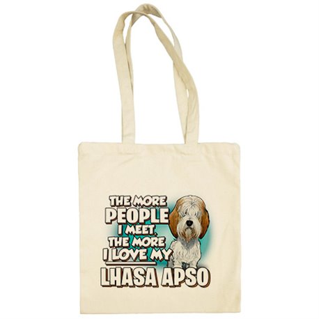 Bolsa de tela I love my Lhasa Apso raza perro
