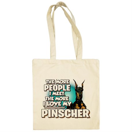Bolsa de tela I love my Pinscher mascota raza perro