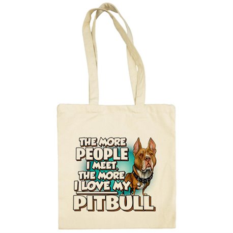 Bolsa de tela I love my Pitbull raza perro