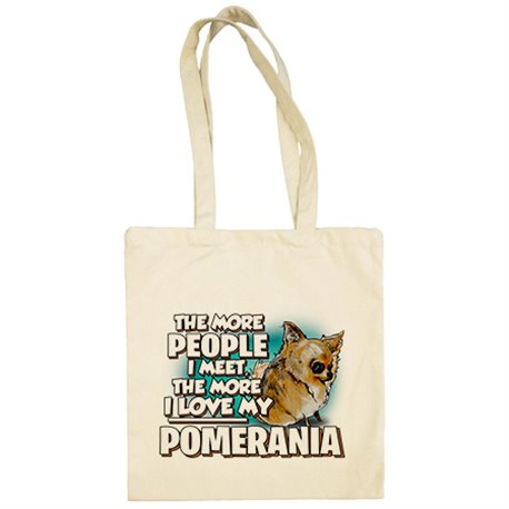 Bolsa de tela I love my Pomerania mascota raza perro
