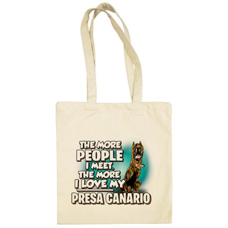 Bolsa de tela I love my Presa Canario raza perro