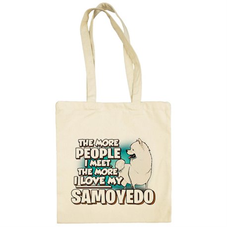 Bolsa de tela I love my Samoyedo raza perro