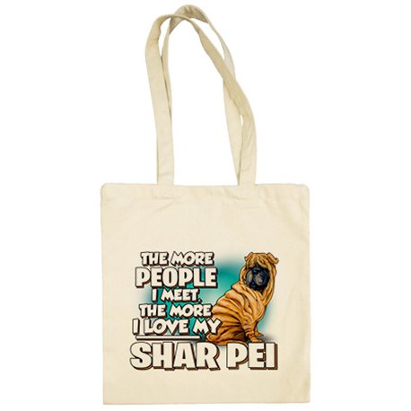 Bolsa de tela I love my Shar Pei mascota raza perro