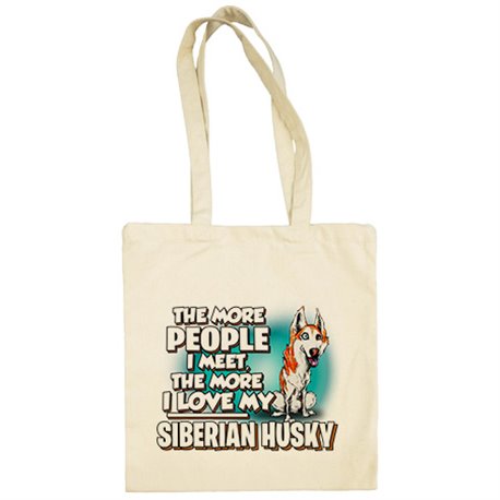 Bolsa de tela I love my Siberian Husky raza perro