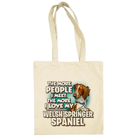 Bolsa de tela I love my Welsh Springer Spaniel raza perro